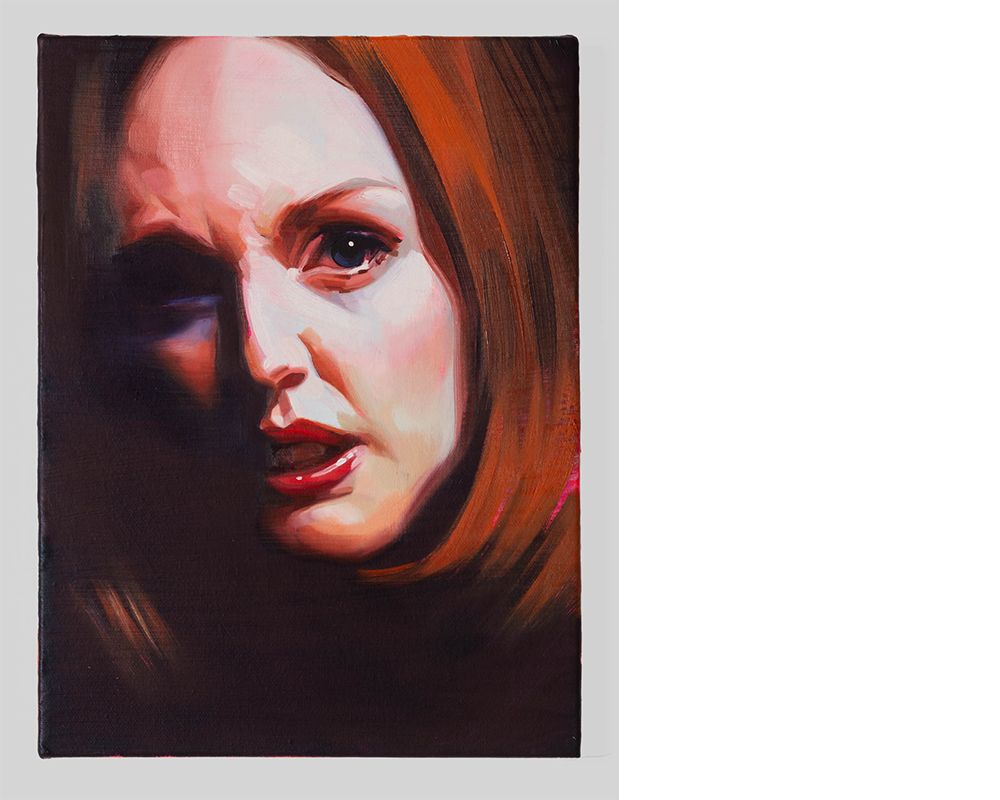 Sam McKinniss<div><i>Linda</i>, 2018</div><div>Oil and acrylic on canvas</div><div>12 x 9 inches (30.5 x 22.9 cm)</div>