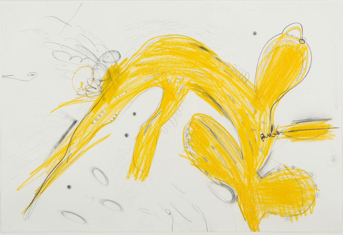 <i>#5 (from Nine Drawings)</i>, 1988, wax crayon, carbon pencil, and graphite on paper,27 3/4 x 41 1/2 inches (70.5 x 105.4 cm)<br><br>